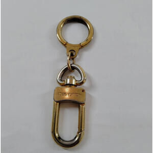Authentic Louis Vuitton Ancre Key Holder Ring Charm Anneau Cles Gold keychain